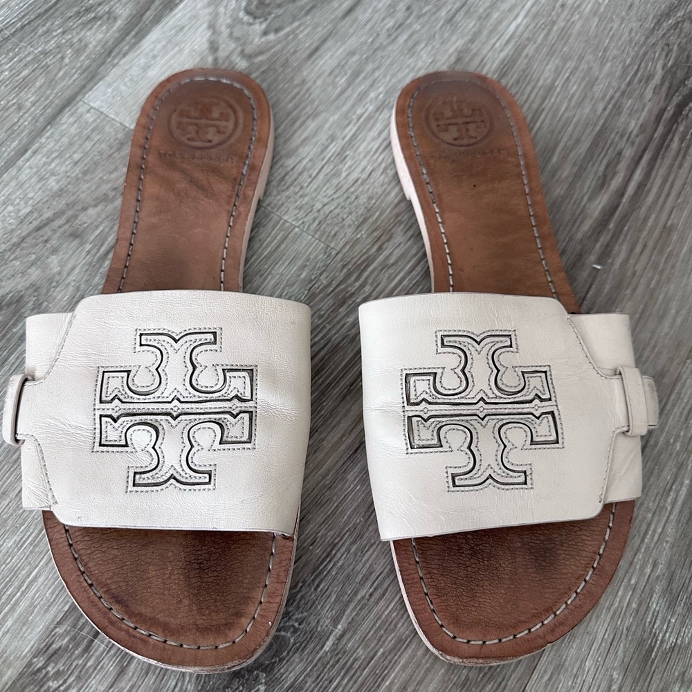 Tory Burch Melinda Slide Sandal Tan Beige 9